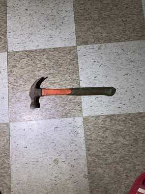 HDX 16 oz. Curved Claw Hammer with Orange and Grey Fiberglass Handle